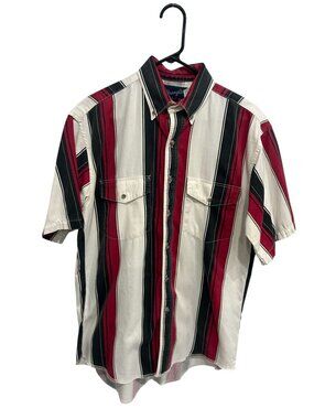 Wrangler Medium Mens Multicolor Striped Western Shirt Heritage Style Retro